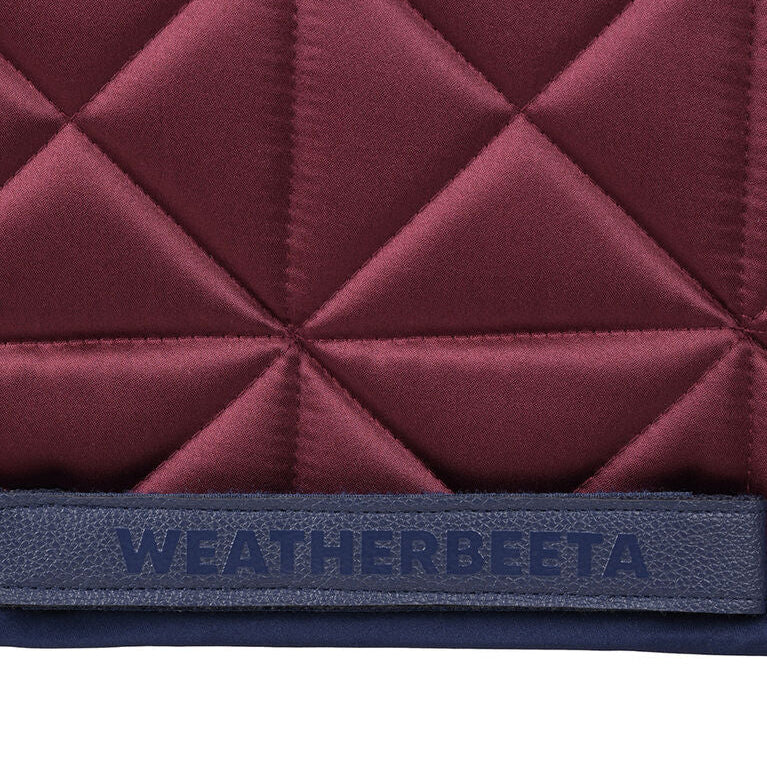 Weatherbeeta Satin Luxe Air-Tec Dressage Saddle Pad #colour_burgundy