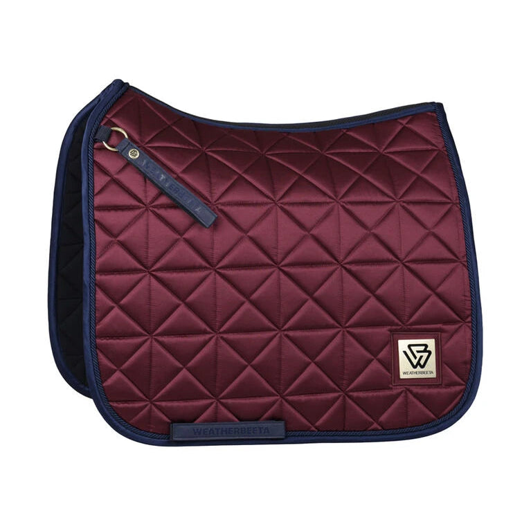 Weatherbeeta Satin Luxe Air-Tec Dressage Saddle Pad #colour_burgundy