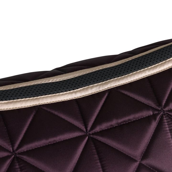 Weatherbeeta Satin Luxe Air-Tec Dressage Saddle Pad #colour_chocolate