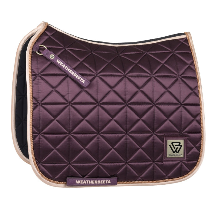 Weatherbeeta Satin Luxe Air-Tec Dressage Saddle Pad #colour_chocolate