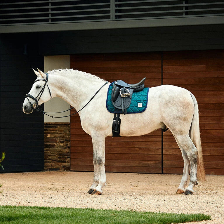 Weatherbeeta Satin Luxe Air-Tec Dressage Saddle Pad #colour_forest-green