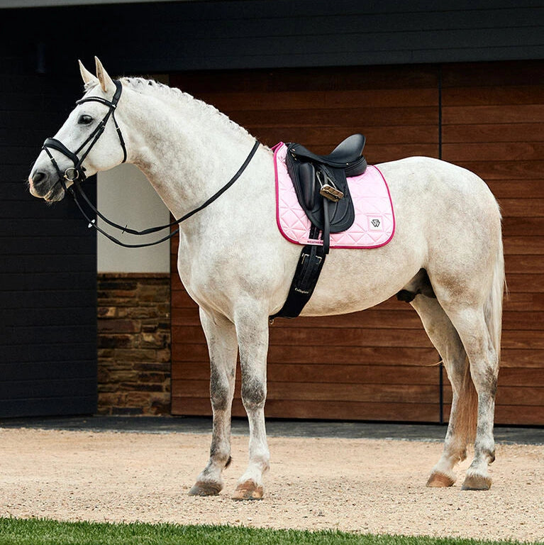 Weatherbeeta Satin Luxe Air-Tec Dressage Saddle Pad #colour_soft-pink