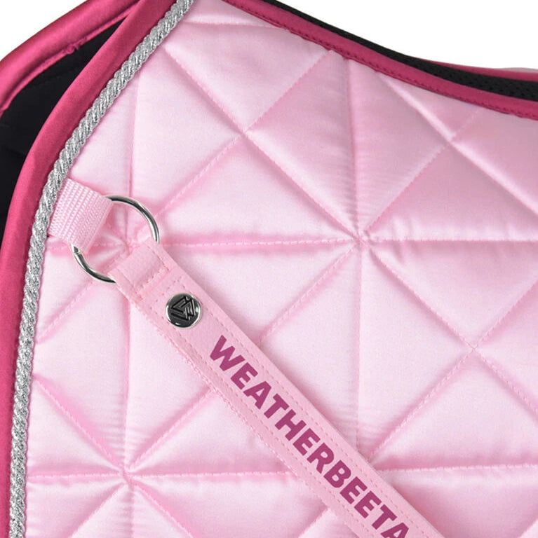 Weatherbeeta Satin Luxe Air-Tec Dressage Saddle Pad #colour_soft-pink