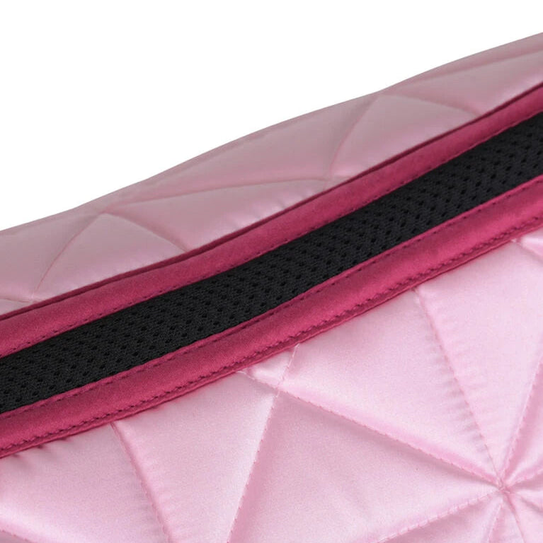 Weatherbeeta Satin Luxe Air-Tec Dressage Saddle Pad #colour_soft-pink
