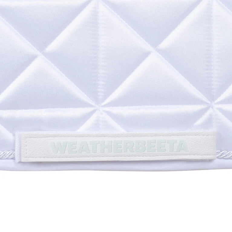 Weatherbeeta Satin Luxe Air-Tec Dressage Saddle Pad #colour_white