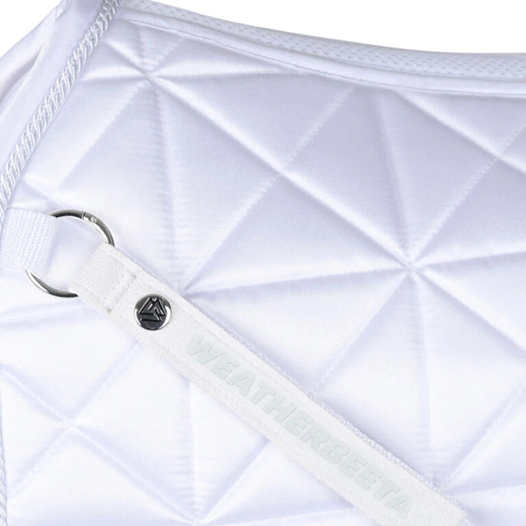 Weatherbeeta Satin Luxe Air-Tec Dressage Saddle Pad #colour_white