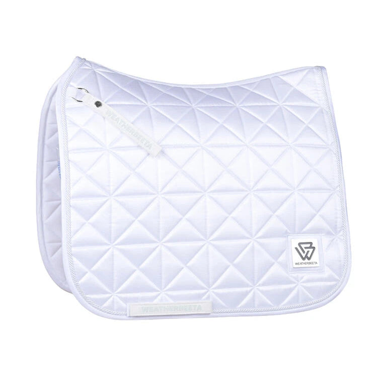 Weatherbeeta Satin Luxe Air-Tec Dressage Saddle Pad #colour_white