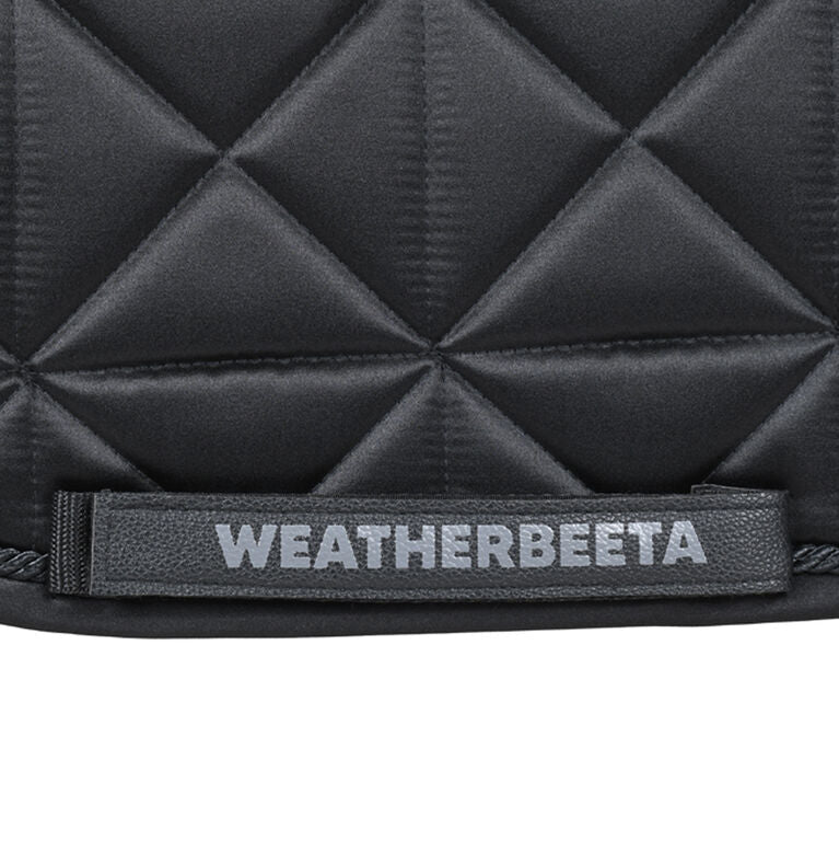 Weatherbeeta Satin Luxe Air-Tec Euro Jump Shaped Saddle Pad #colour_black