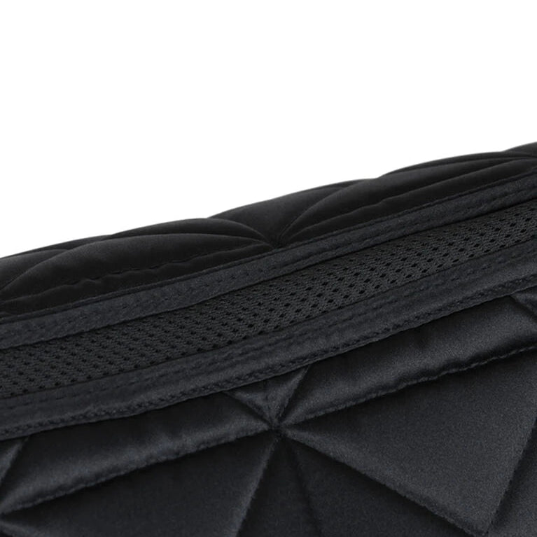 Weatherbeeta Satin Luxe Air-Tec Euro Jump Shaped Saddle Pad #colour_black
