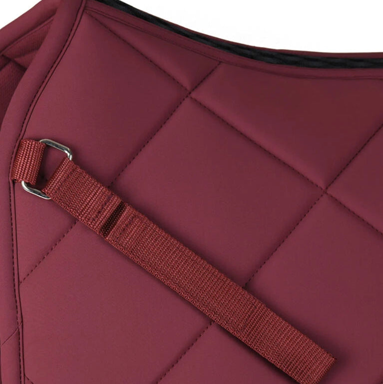 Weatherbeeta Softshell Pro 3D Air-Tec Dressage Saddle Pad #colour_burgundy