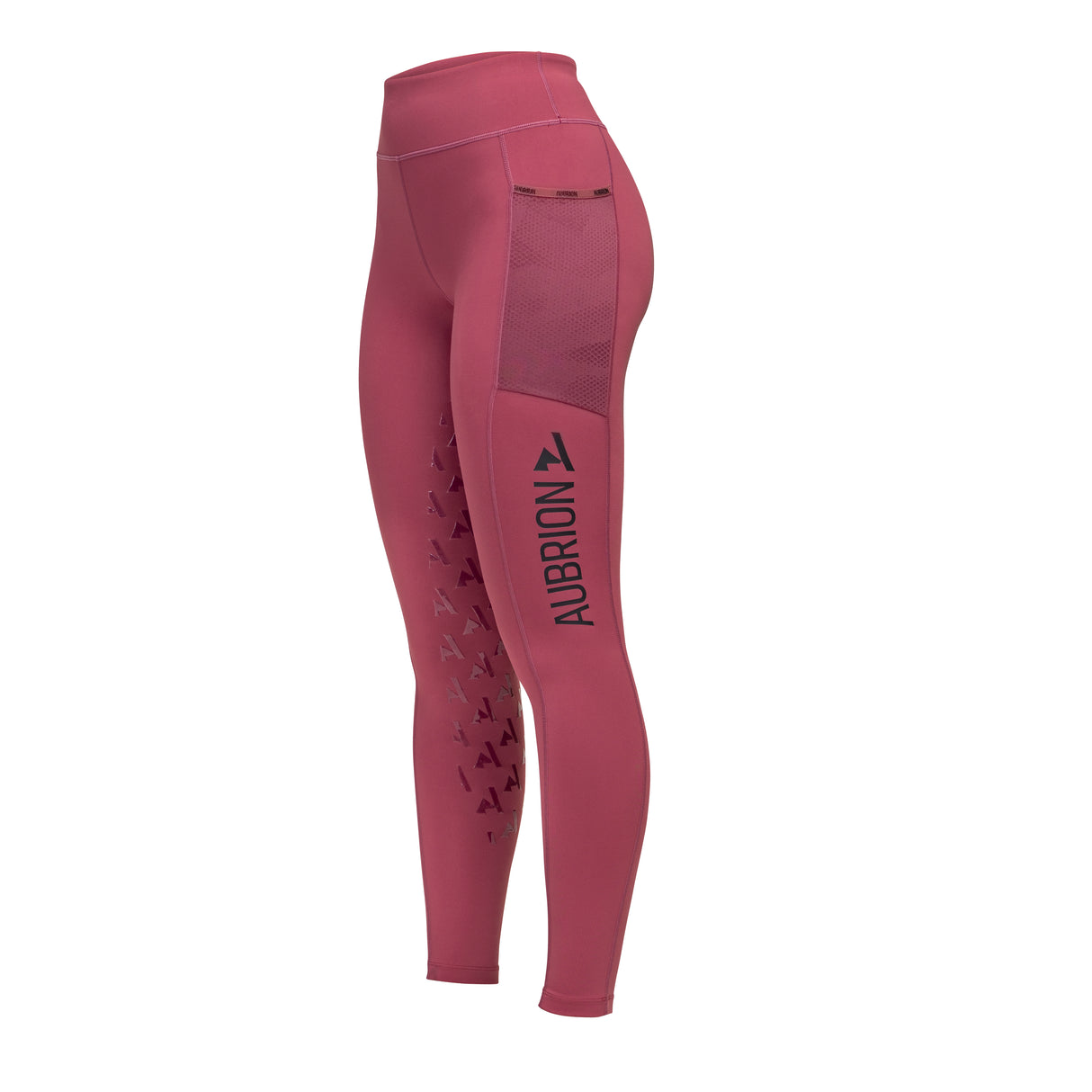 Shires Aubrion Ladies React Non-Stop Riding Tights #colour_mauve