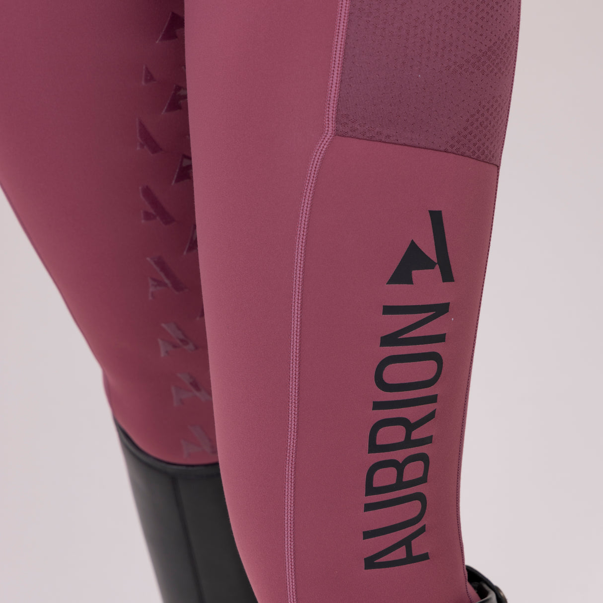 Shires Aubrion Ladies React Non-Stop Riding Tights #colour_mauve