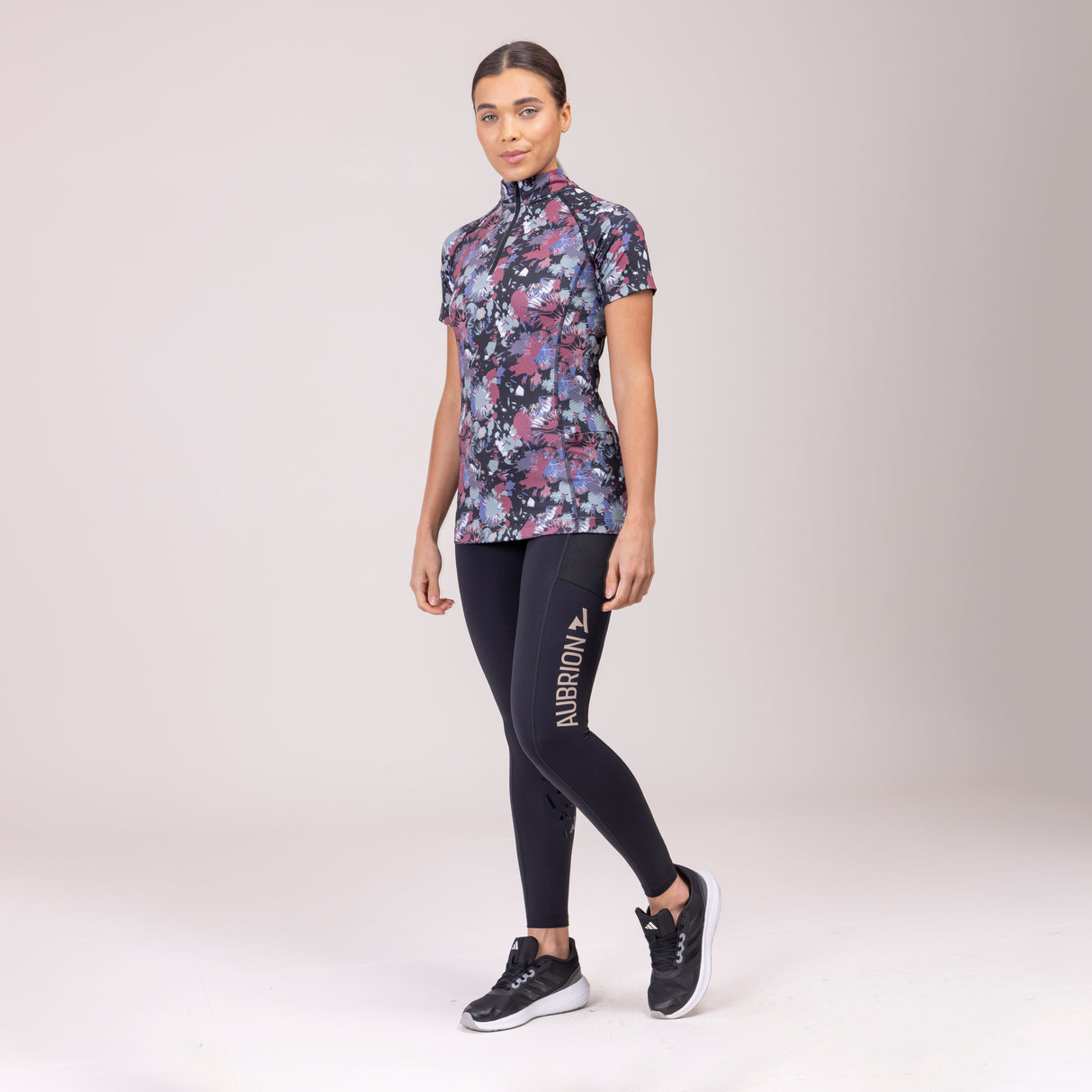 Shires Aubrion Ladies React Non-Stop Riding Tights #colour_shadow