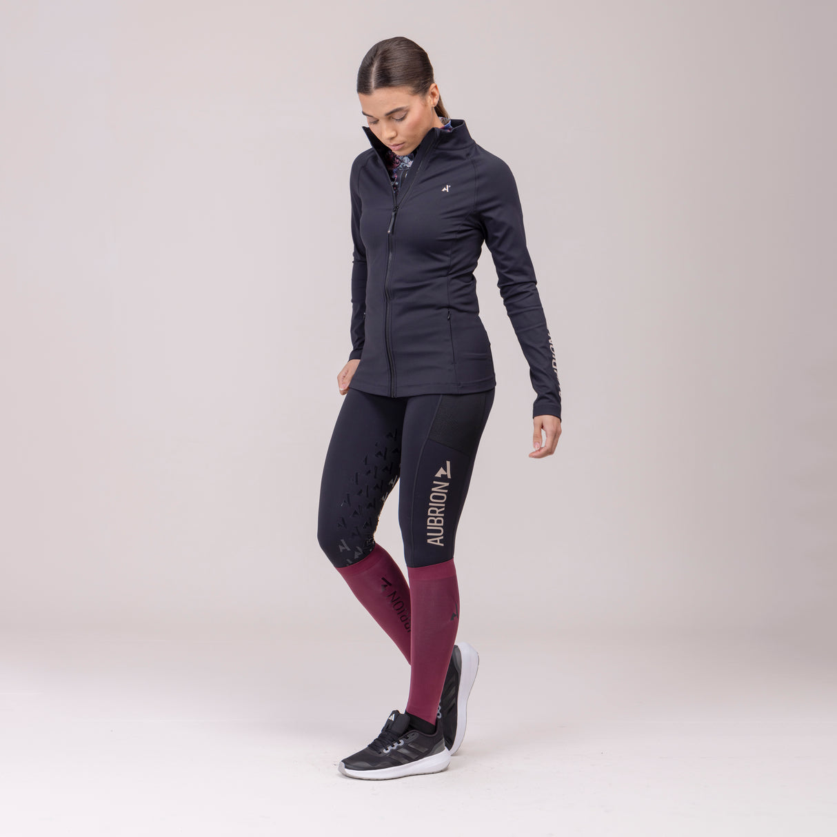 Shires Aubrion Ladies React Non-Stop Riding Tights #colour_shadow