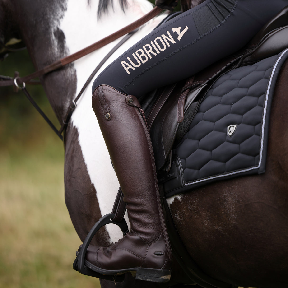 Shires Aubrion Young Rider React Non-Stop Riding Tights #colour_shadow