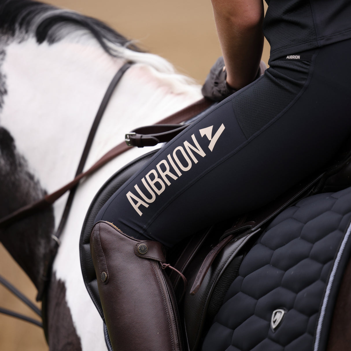 Shires Aubrion Young Rider React Non-Stop Riding Tights #colour_shadow