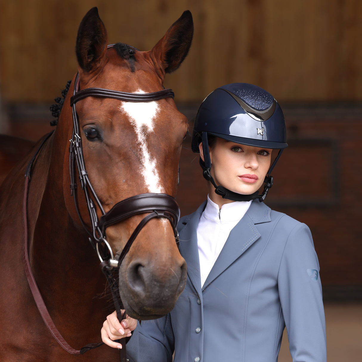 Shires Karben Ariel Ellipse SP Riding Hat #colour_blue