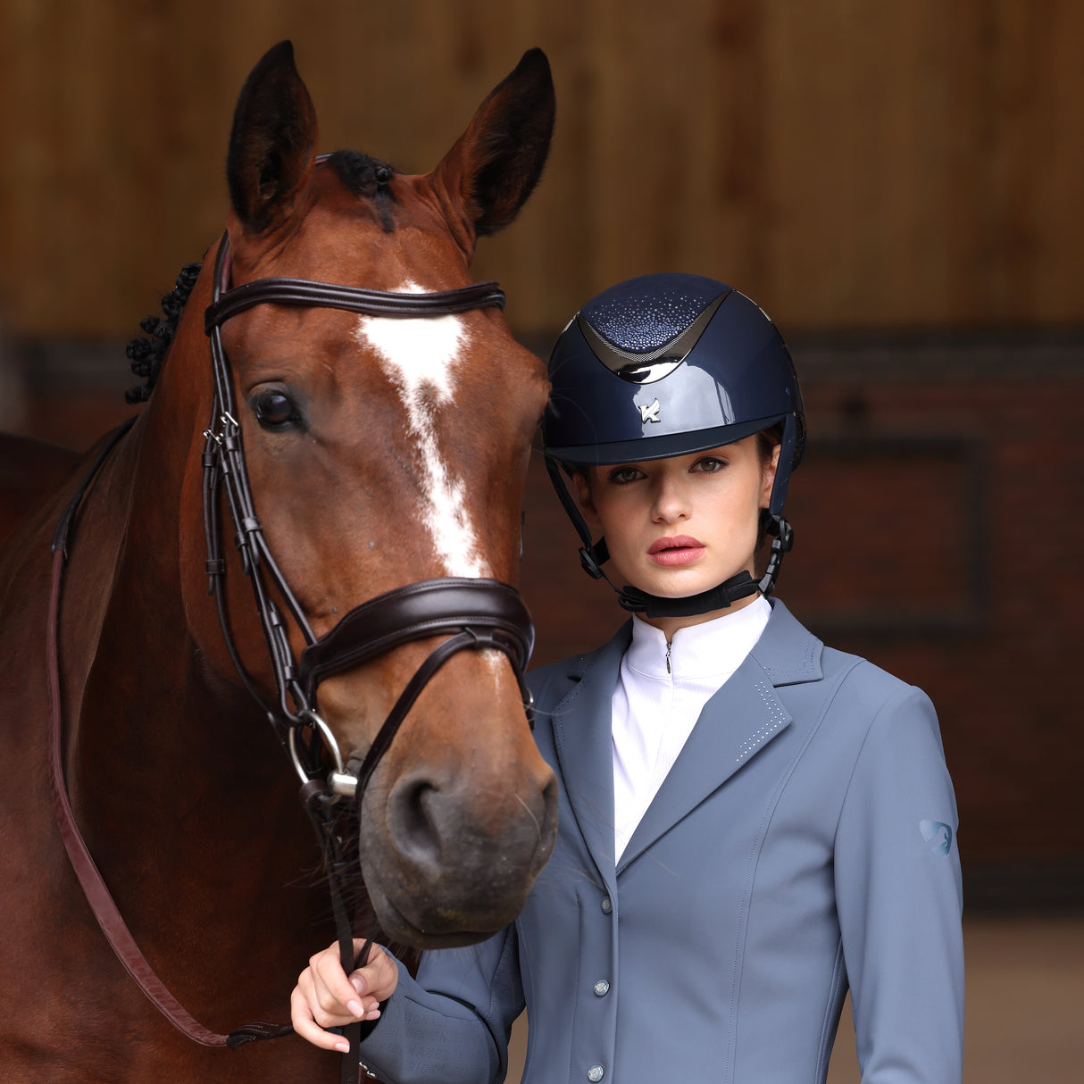 Shires Karben Ariel Ellipse SP Riding Hat #colour_blue