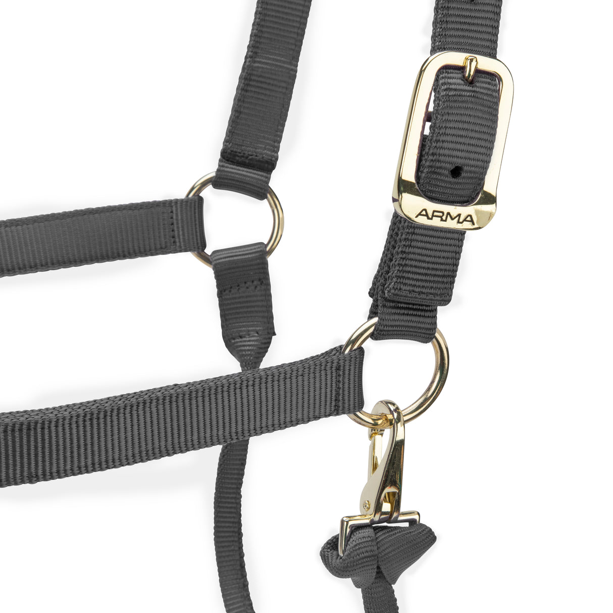 Shires ARMA Premium Adjustable Headcollar #colour_grey