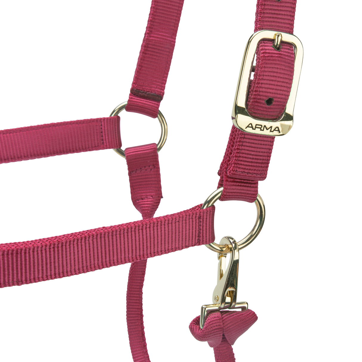 Shires ARMA Premium Adjustable Headcollar #colour_red