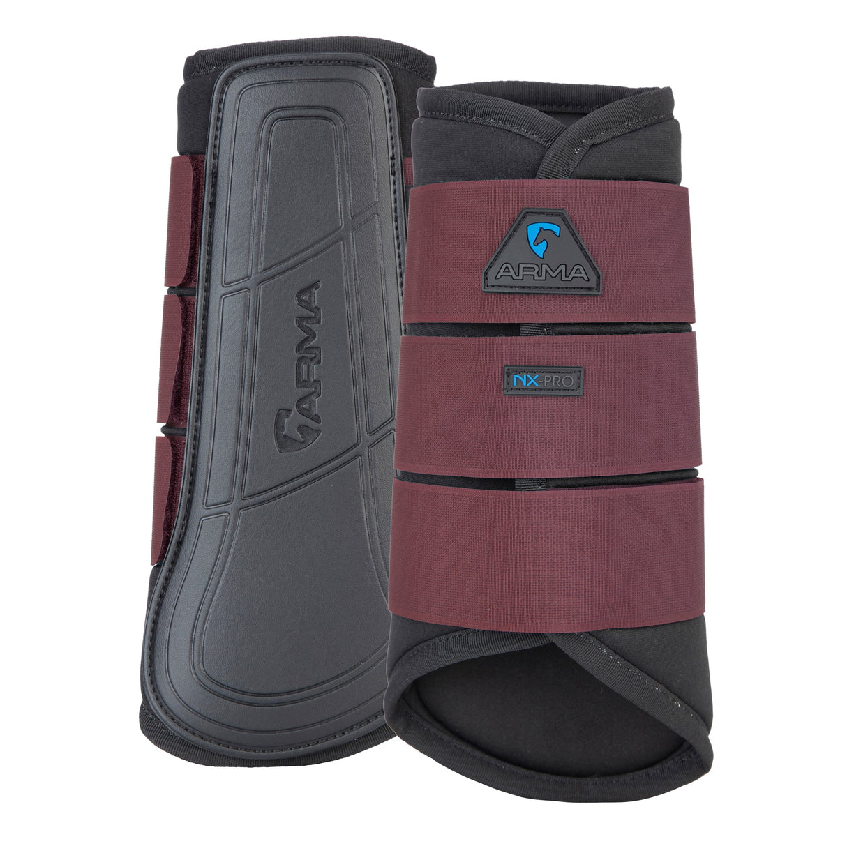 Shires ARMA Contour Pro Brushing Boots #colour_black-cherry