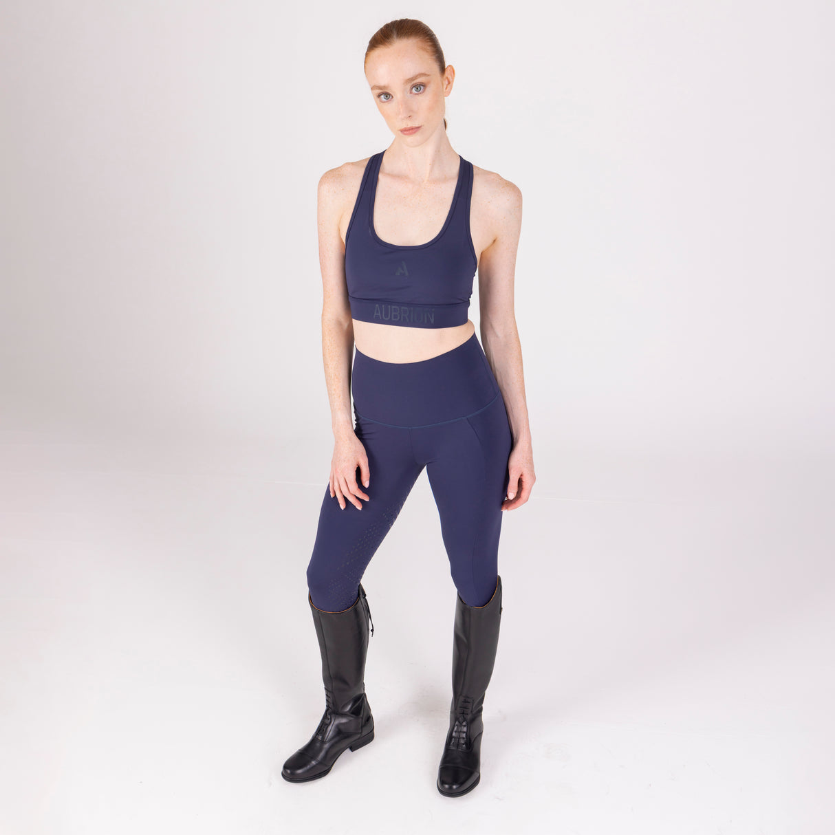 Shires Aubrion Ladies React Power Sports Bra #colour_midnight