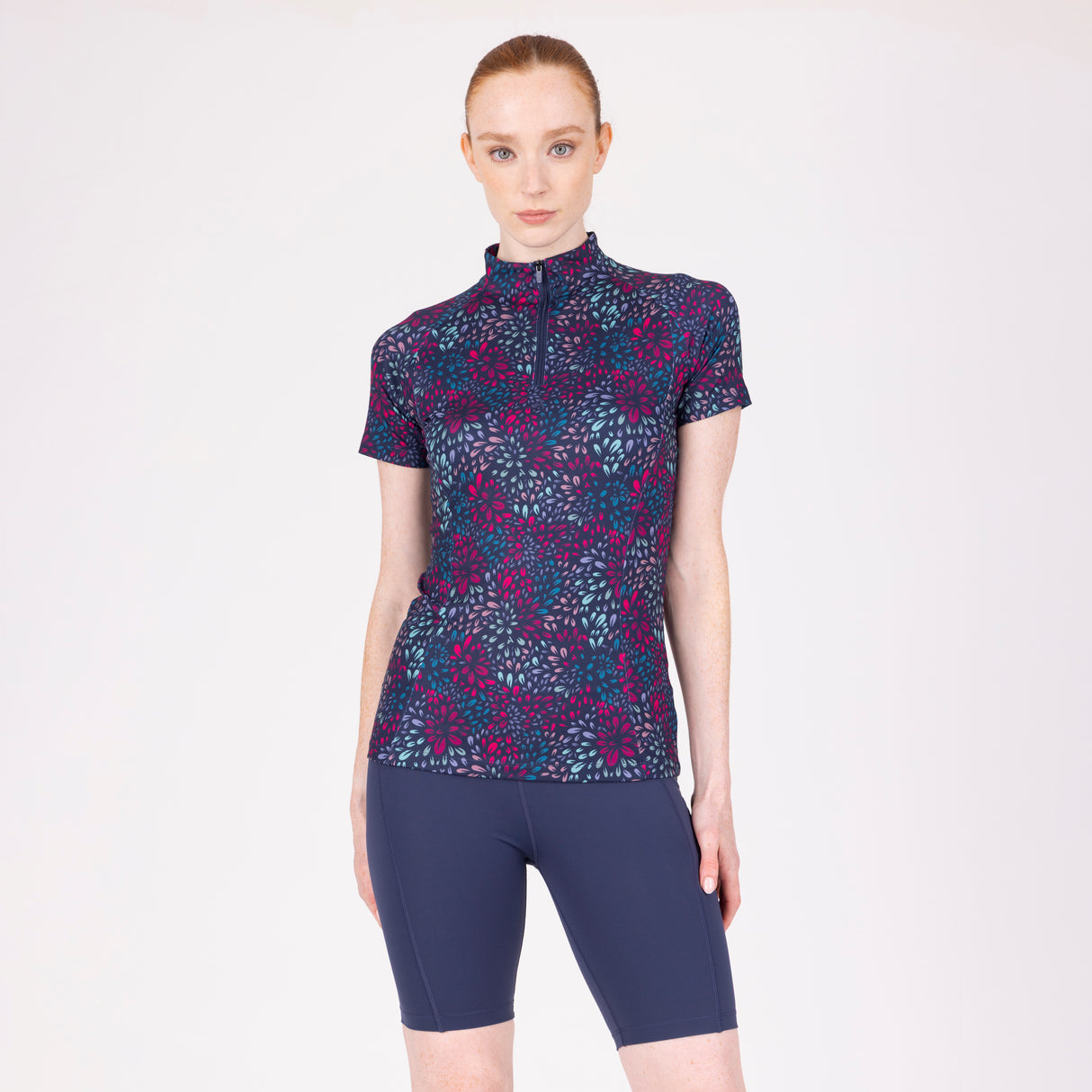 Shires Aubrion Ladies React Short Sleeve Base Layer #colour_petal