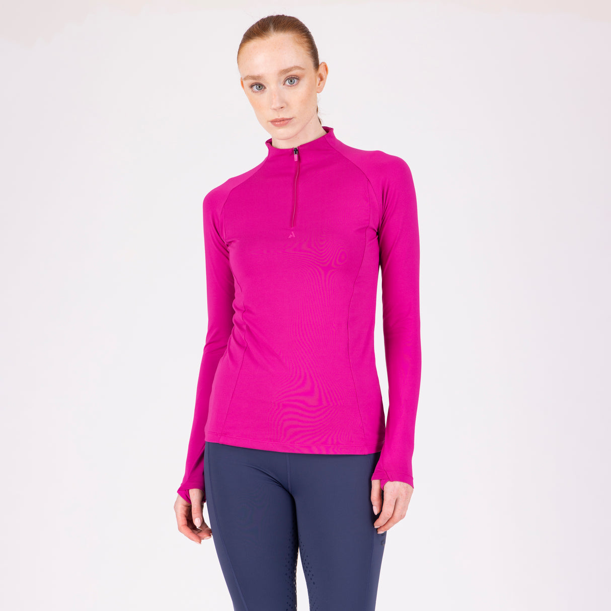 Shires Aubrion Ladies React Long Sleeve Base Layer #colour_fuchsia