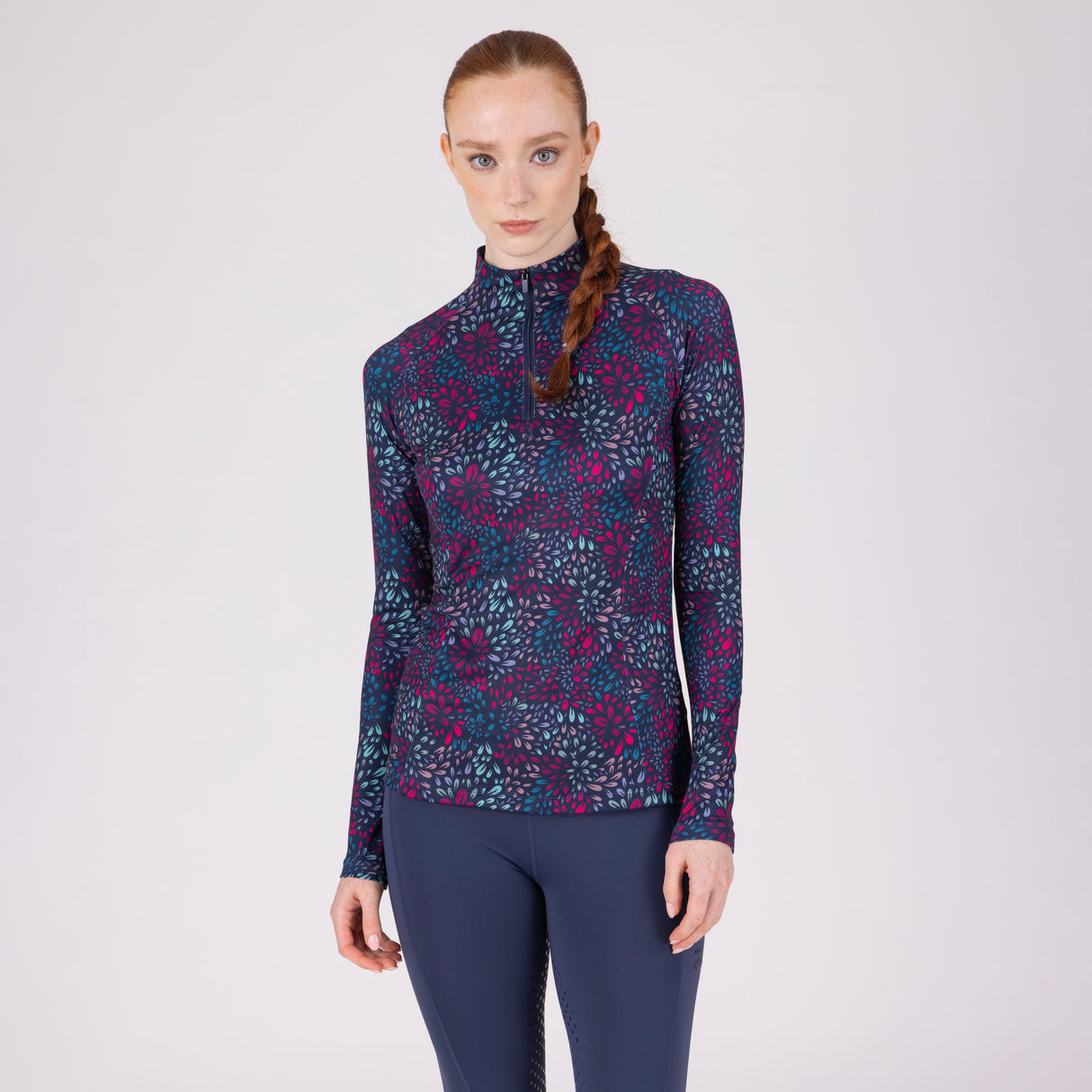 Shires Aubrion Ladies React Long Sleeve Base Layer #colour_petal