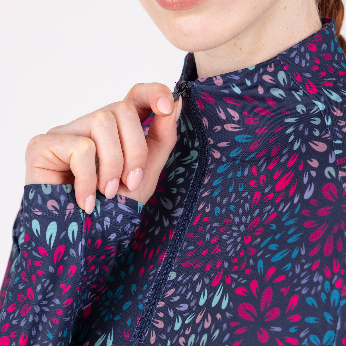 Shires Aubrion Ladies React Long Sleeve Base Layer #colour_petal