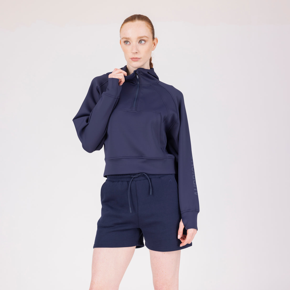 Shires Aubrion Ladies React Sweat Shorts #colour_midnight