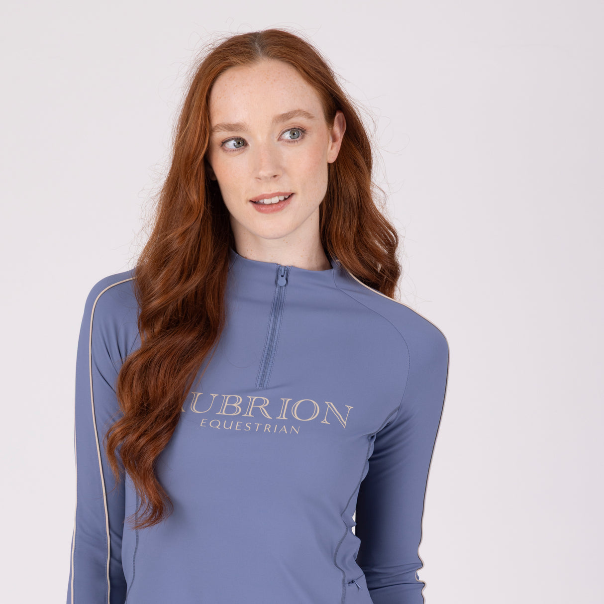 Shires Aubrion Equestrian Long Sleeve Base Layer #colour_storm