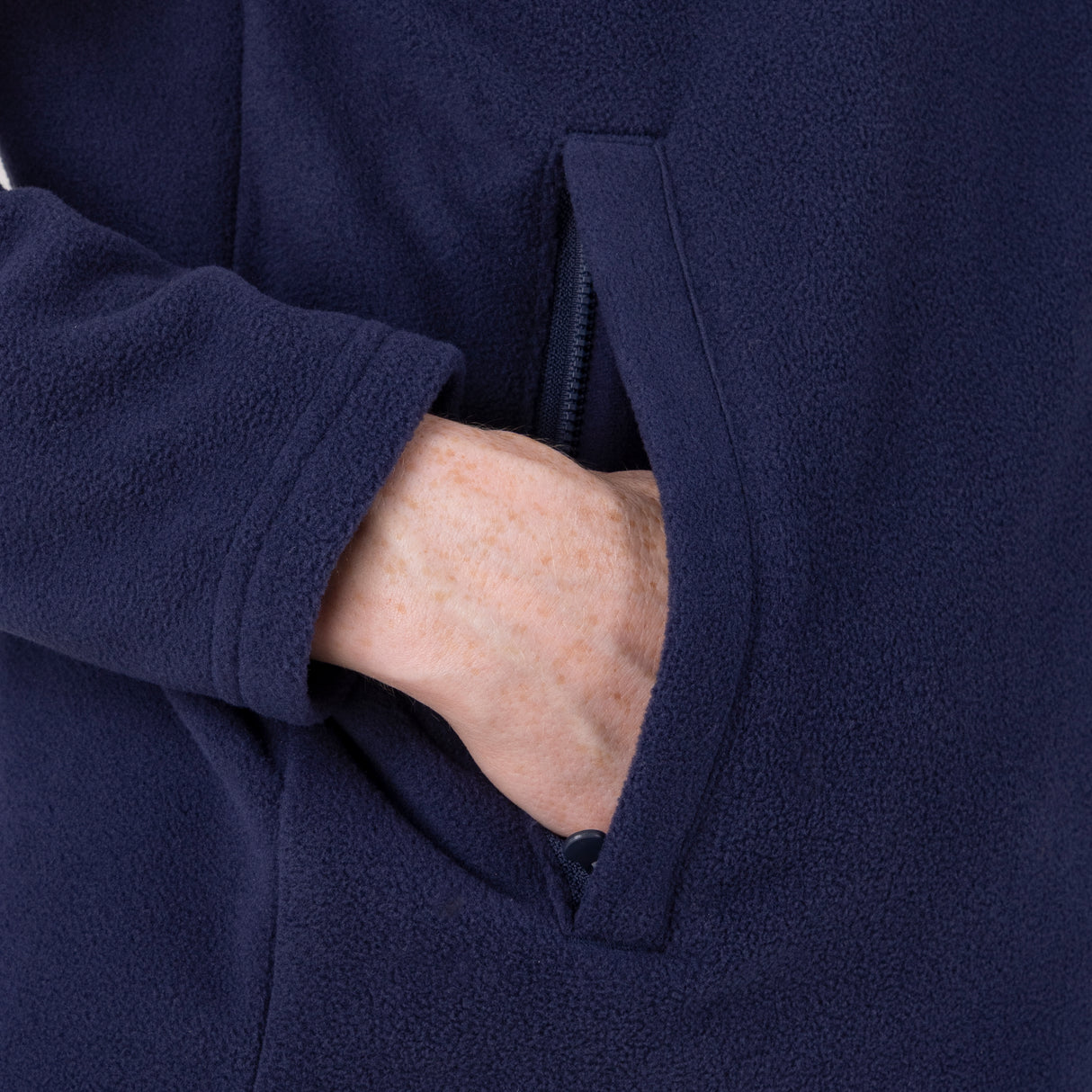 Shires Aubrion Equestrian Quarter Zip Fleece #colour_midnight-taupe