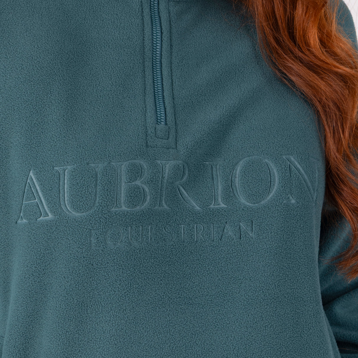 Shires Aubrion Equestrian Quarter Zip Fleece #colour_midnight-taupe