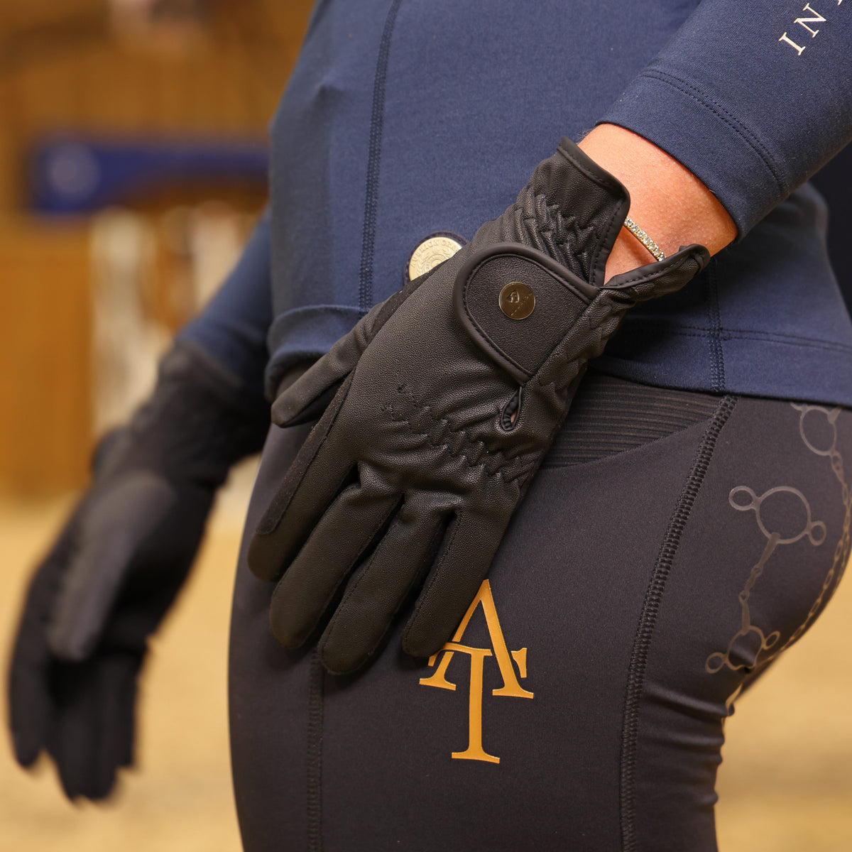Gants d'équitation en PU Shires Aubrion