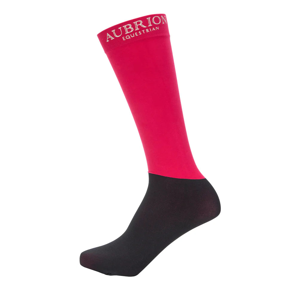 Shires Aubrion Equestrian Socks -Young Rider #colour_dewberry