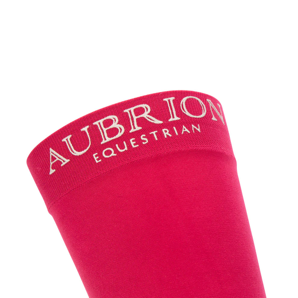 Shires Aubrion Equestrian Socks -Young Rider #colour_dewberry