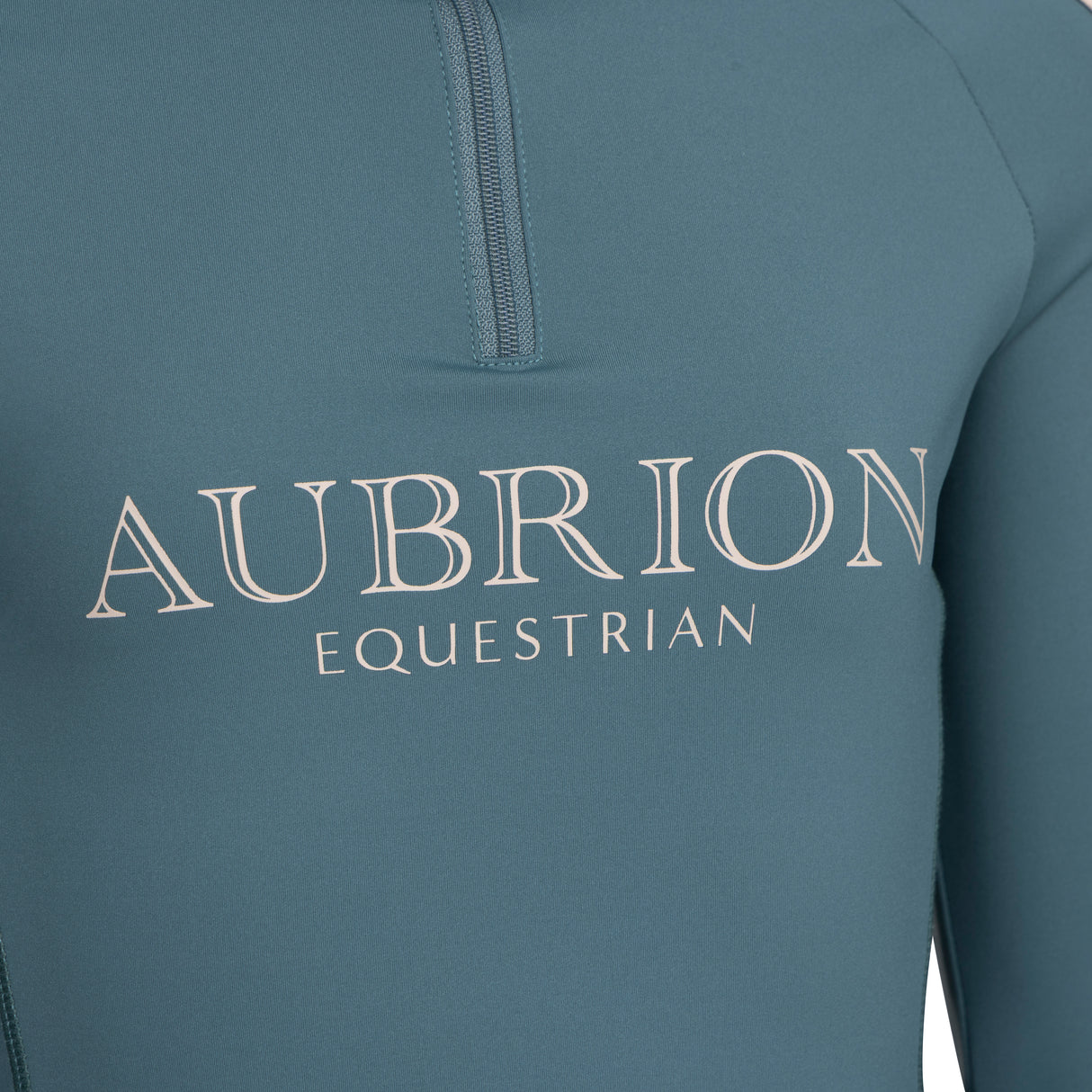 Shires Aubrion Equestrian Long Sleeve Base Layer -Young Rider #colour_thyme