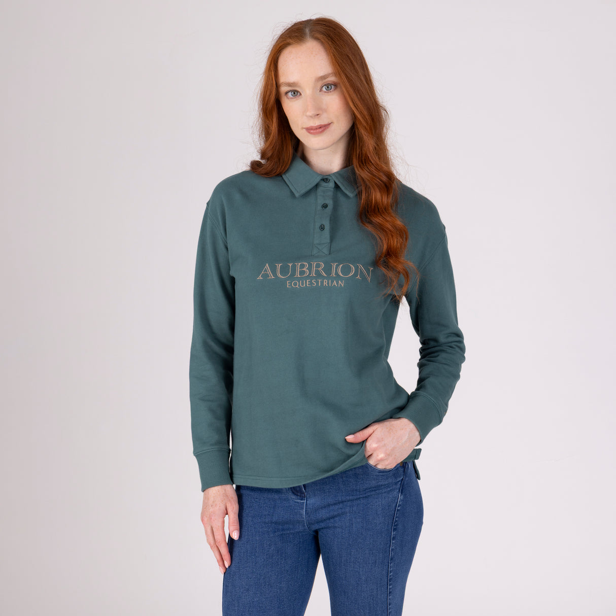 Shires Aubrion Equestrian Button Sweatshirt