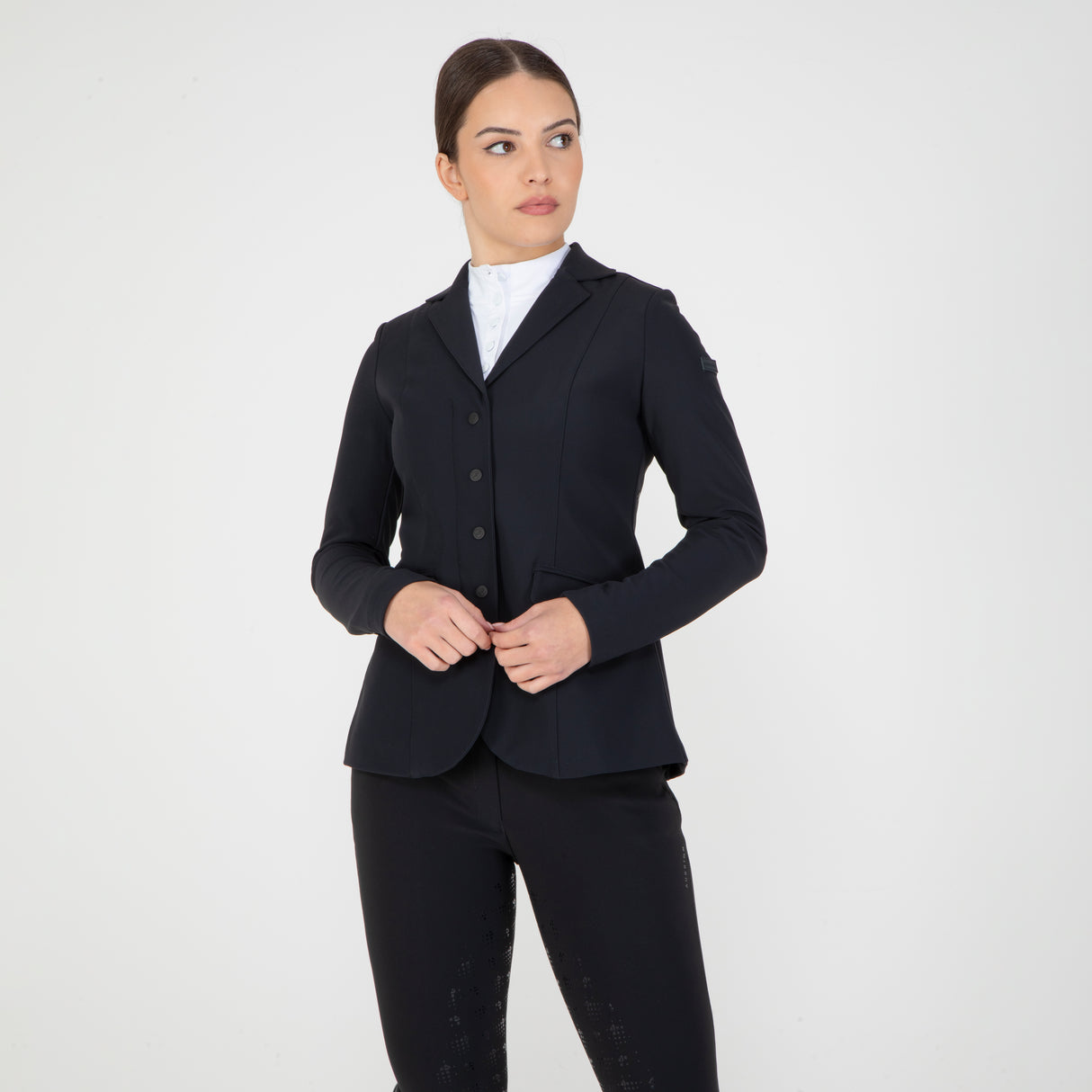 Shires Aubrion Ladies Optima-MX Show Jacket #colour_black