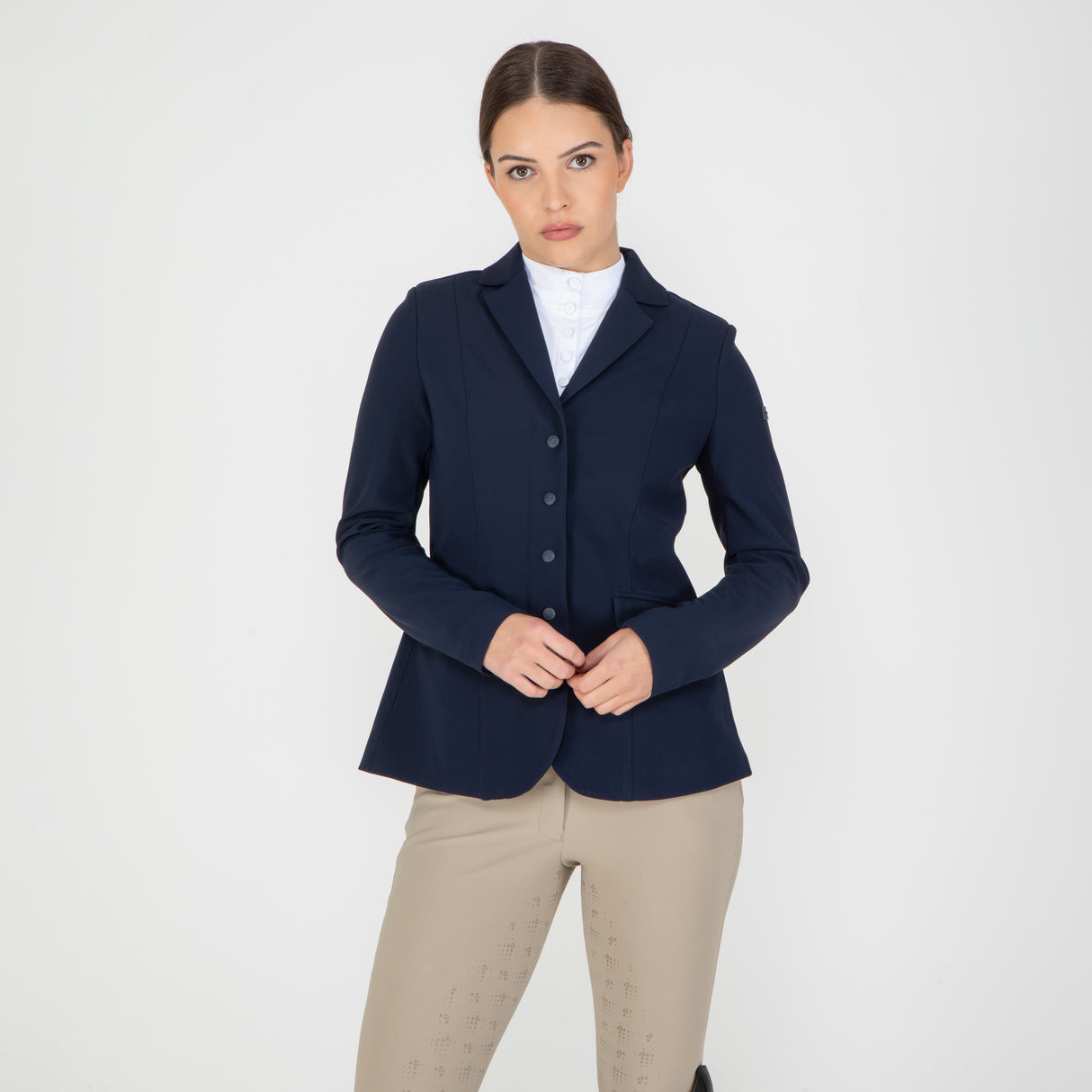 Shires Aubrion Ladies Optima-MX Show Jacket #colour_navy