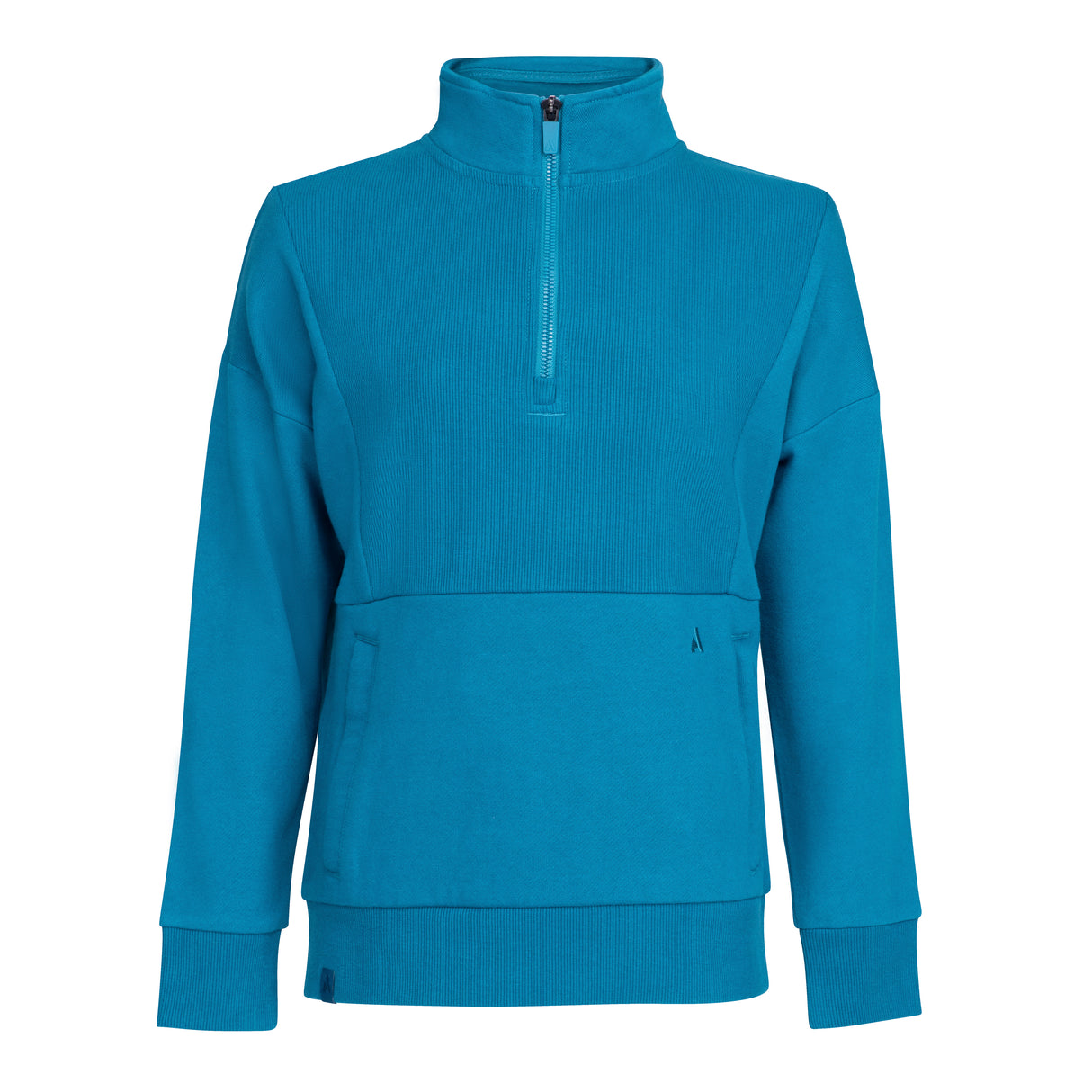 Shires Aubrion React Quarter Zip Sweater - Young Rider #colour_kingfisher