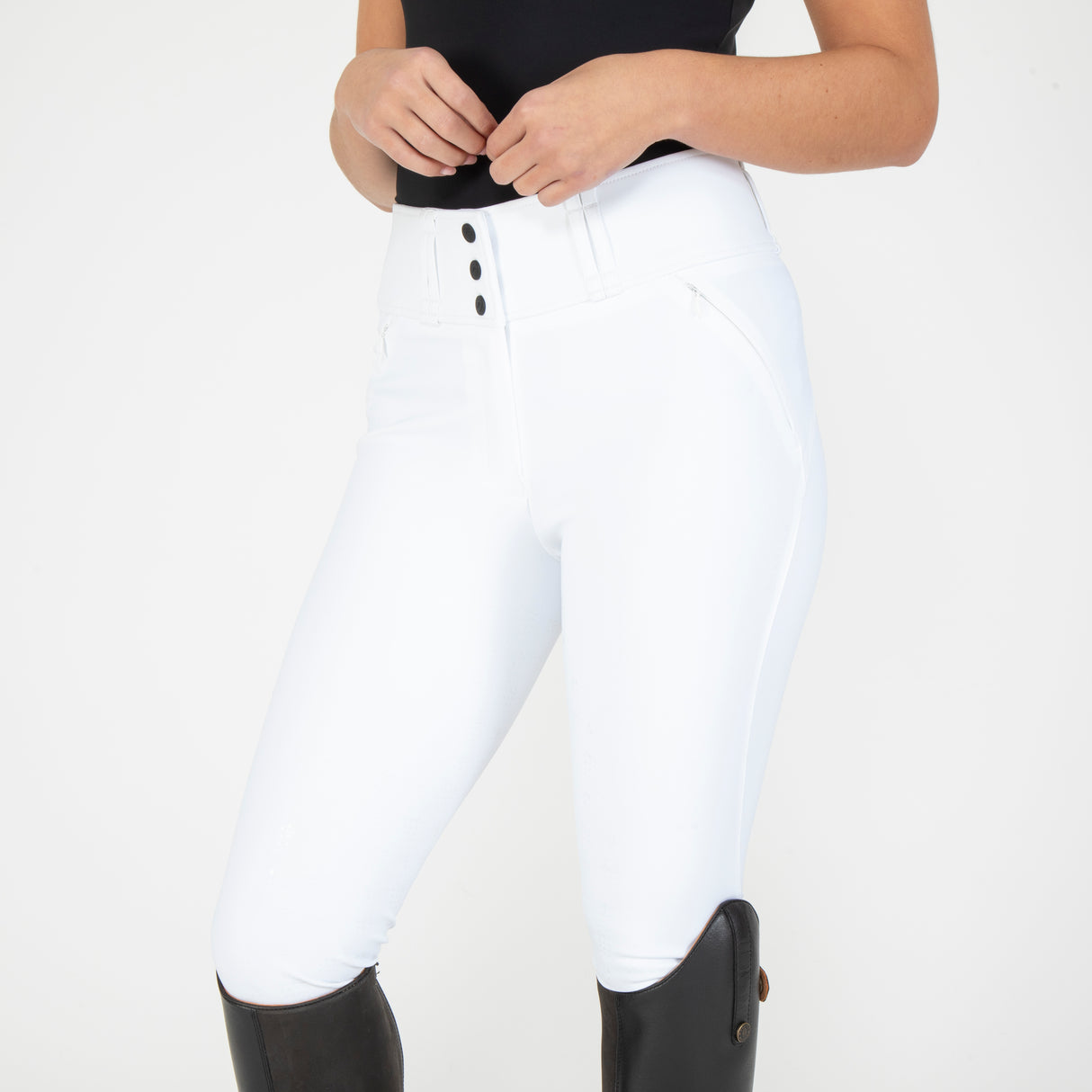Shires Aubrion Optima MX Breeches #colour_white