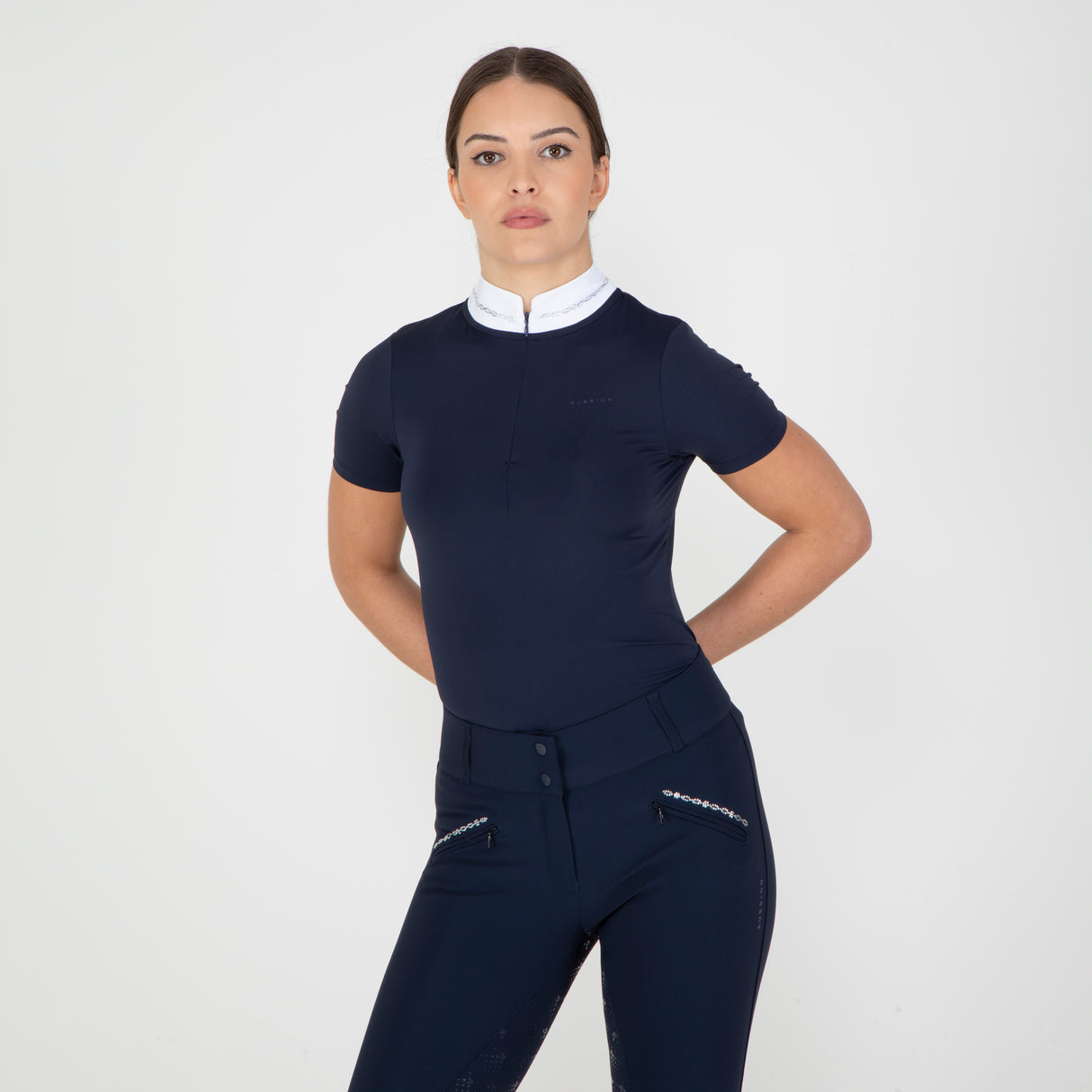 Shires Aubrion Optima LX Show Shirt #colour_navy