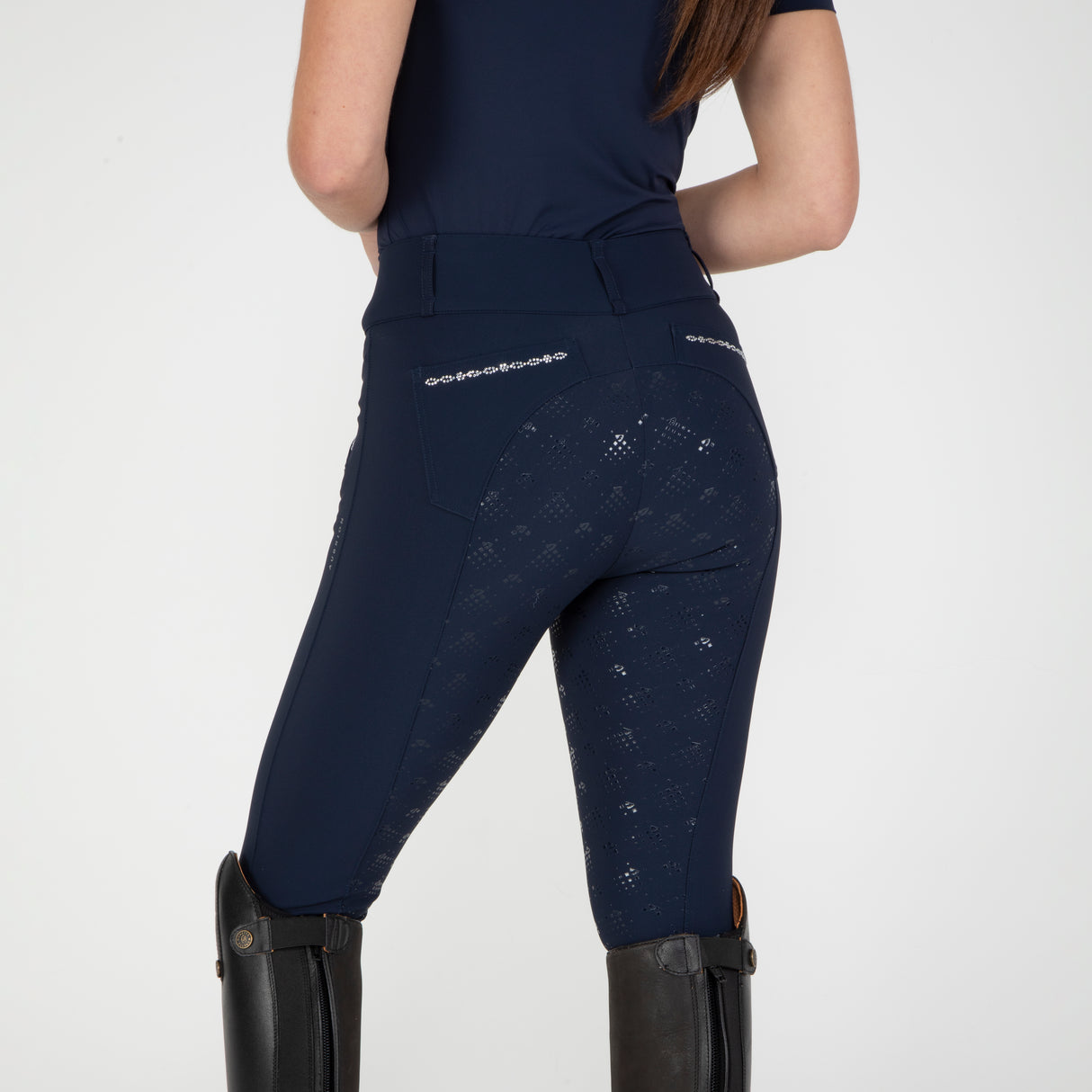 Shires Aubrion Optima LX Breeches #colour_navy