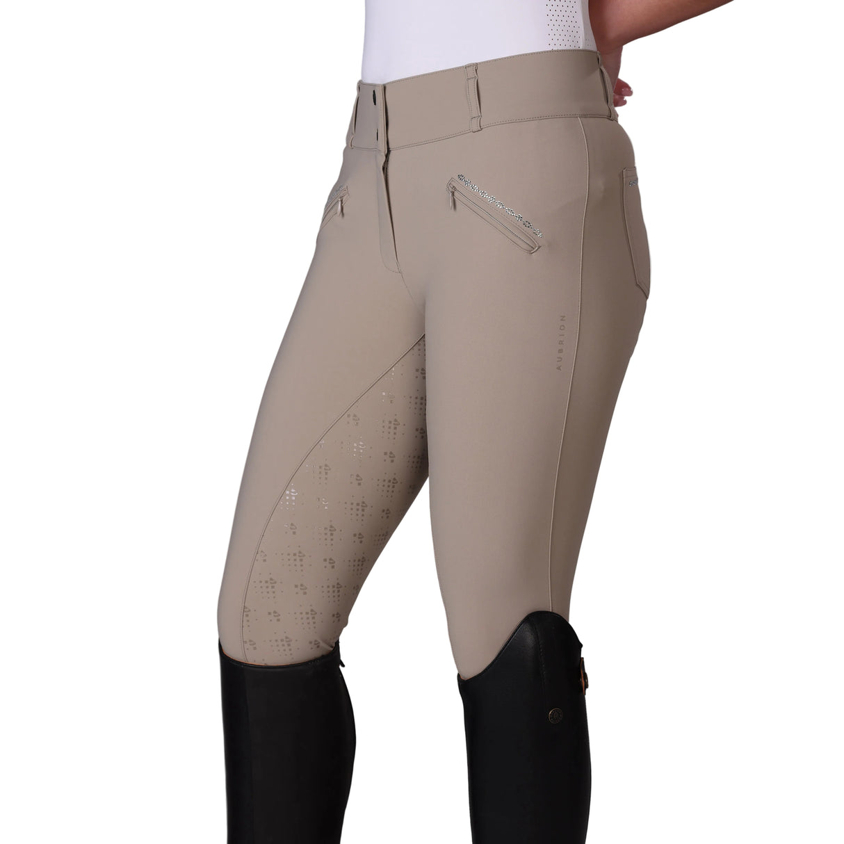 Shires Aubrion Optima LX Breeches #colour_beige