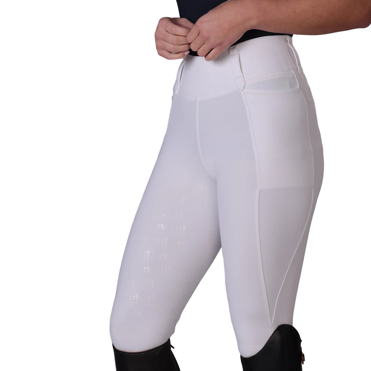 Shires Aubrion Optima MX Riding Tights #colour_white