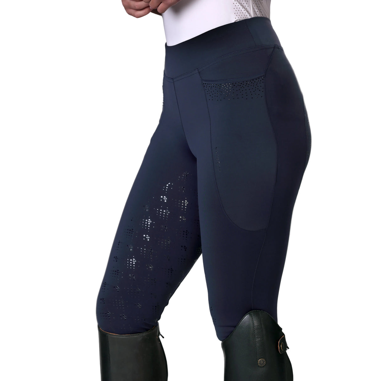 Shires Aubrion Optima GX Riding Tights #colour_navy