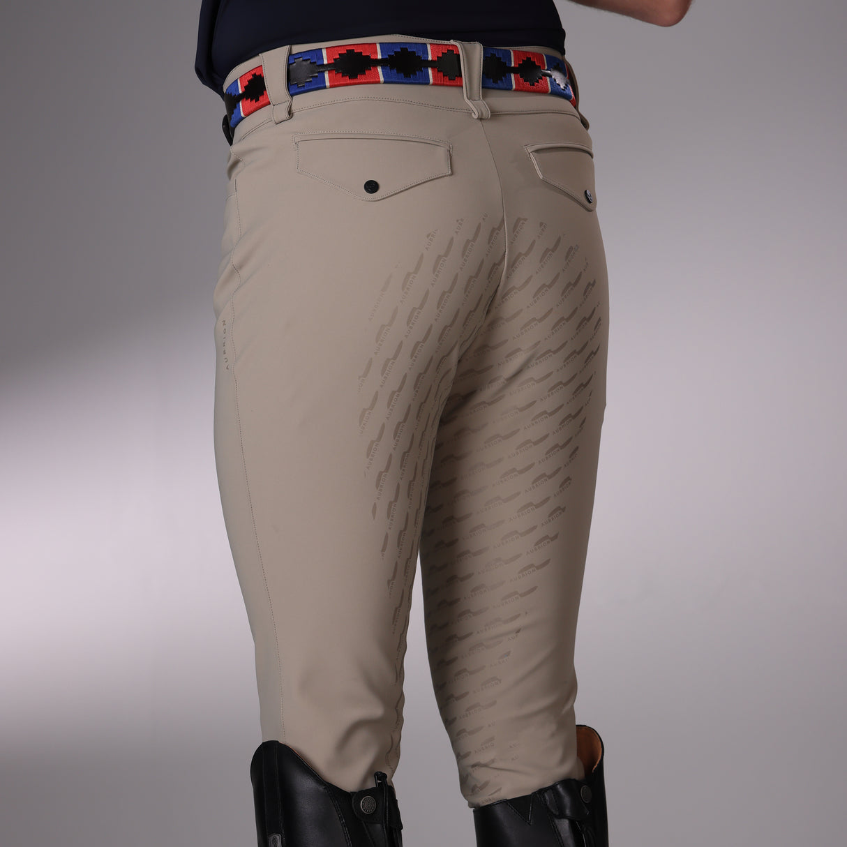 Shires Aubrion Optima MX-FG Breeches - Mens #colour_beige
