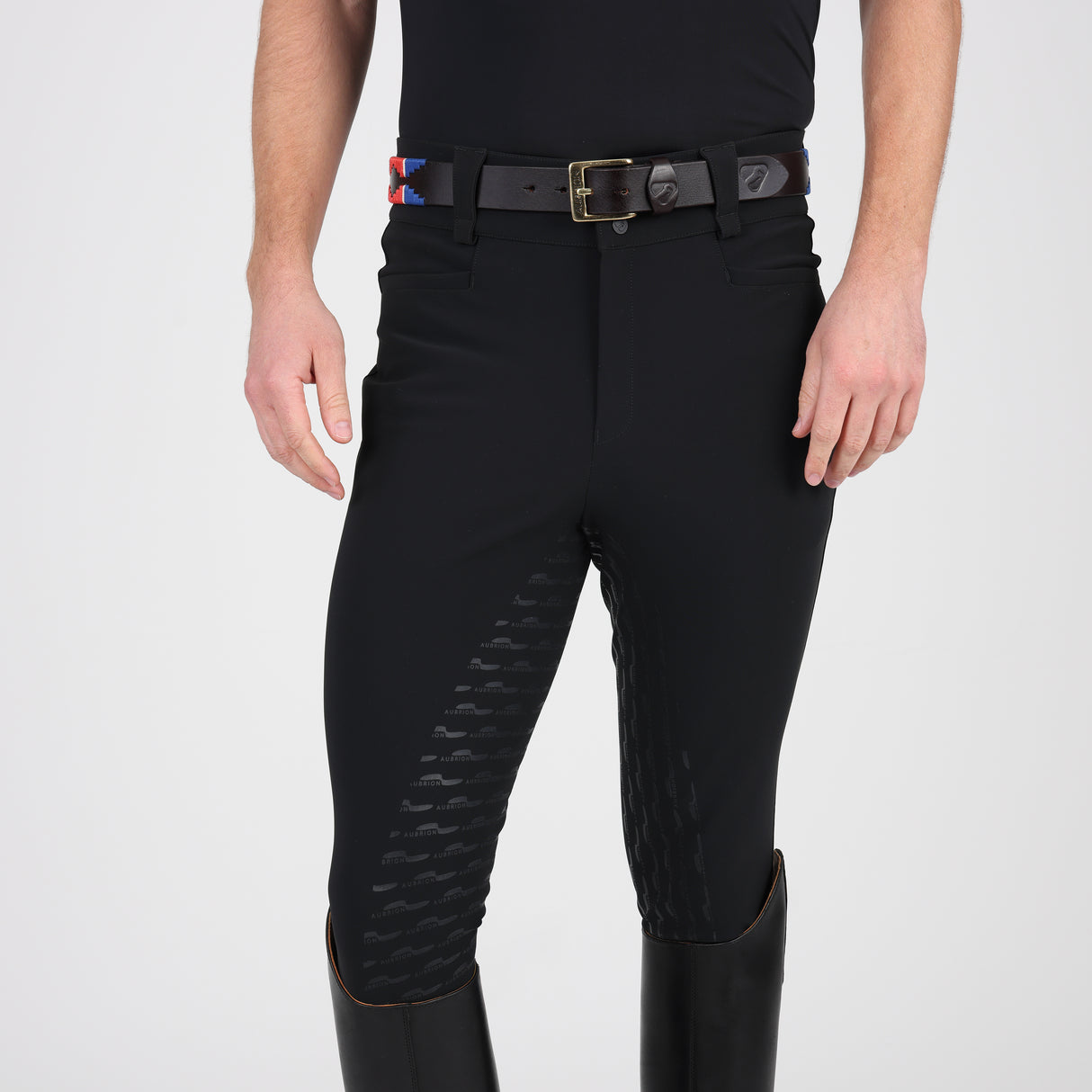 Shires Aubrion Optima MX-FG Breeches - Mens #colour_black